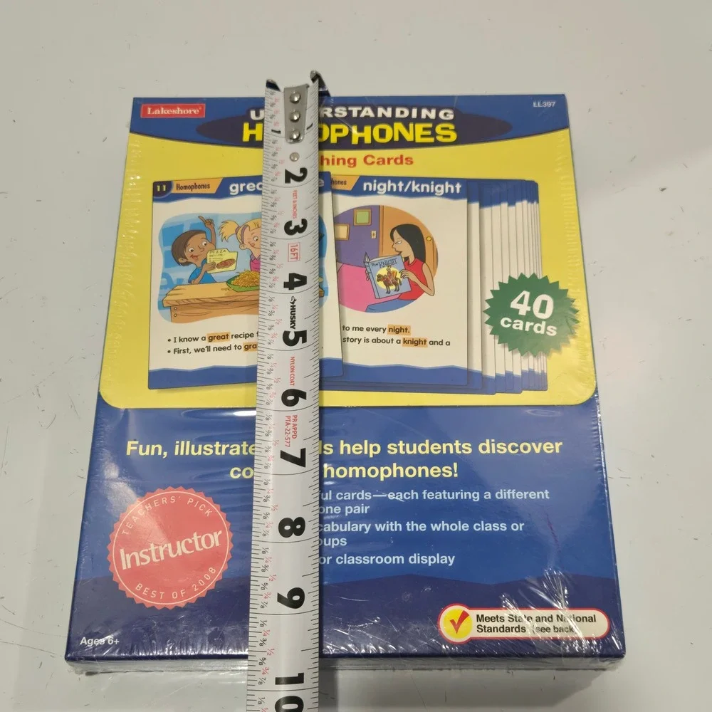 Lakeshore Understanding Homophones Teaching Cards LL397 40 Illustrated Cards New